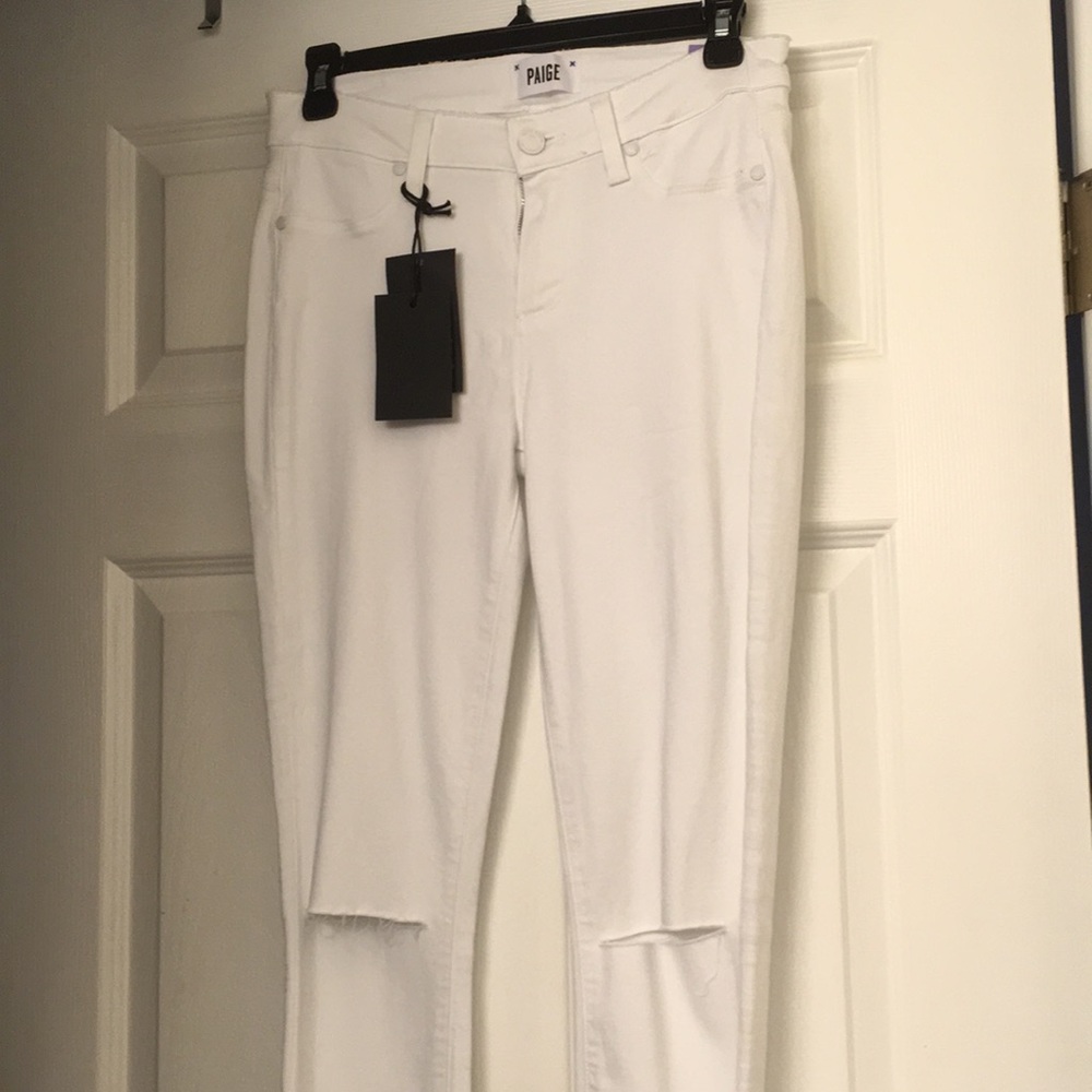 NWT white Paige Skinny Jeans